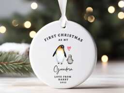Personalised First Christmas As Grandma Tree Decoration - Grandmother's Ornament Grandmother - thumbnail 1