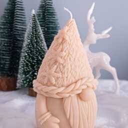 Handmade Eco-Friendly Christmas Gnome Candle For Festive Home Decor & Gifts - thumbnail 2