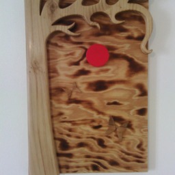 "Decorative Wall Sculpture Made Of Oak Wood ""Natural Dream" - thumbnail 2