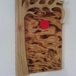 "Decorative Wall Sculpture Made Of Oak Wood ""Natural Dream" - thumbnail 3