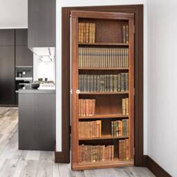 Door Wall Sticker Old Bookcase/ Bookcase Wrap/ Sticker/ Bookshelf /Wallpaper Bookshelf/ Mural - thumbnail 3