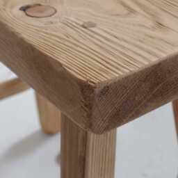 Reclaimed Wooden Stool - Rustic Driftwood Square - Ben Simpson Furniture - thumbnail 2