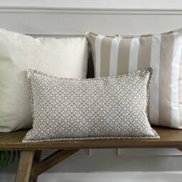 Natural - Plain Neutral Outdoor Garden Handmade Cushion Covers - thumbnail 3