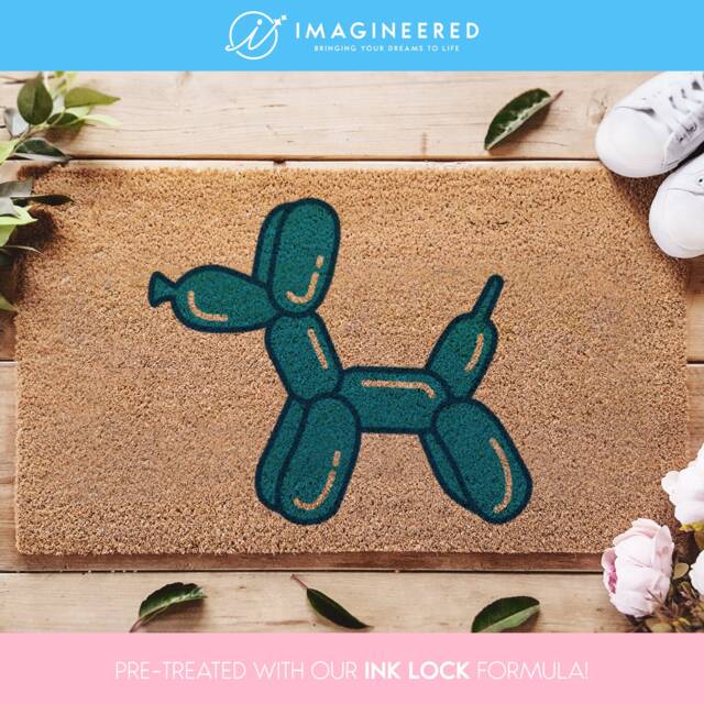 Balloon Dog Inspired Doormat - Whimsical Funny Welcome Mat Artistic Amusing Design - image 1