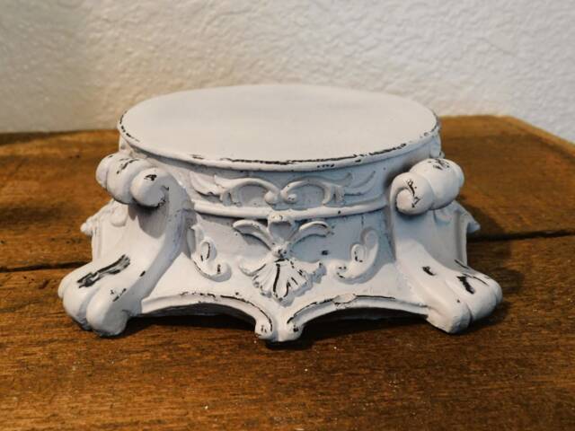 Capital Candleholder - Pick Your Color Candle Riser Pedestal Top Shabby Chic Pillar Holder Fleurdelisjunkie - image 1