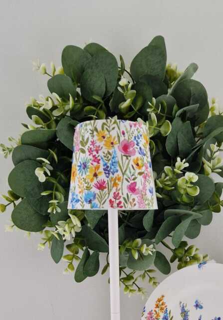 Beautiful Decoupaged Tall Floral Meadow Indoor/Outdoor Usb Rechargeable Table Lamp. Cordless Lamp - image 1