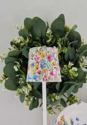 Beautiful Decoupaged Tall Floral Meadow Indoor/Outdoor Usb Rechargeable Table Lamp. Cordless Lamp
