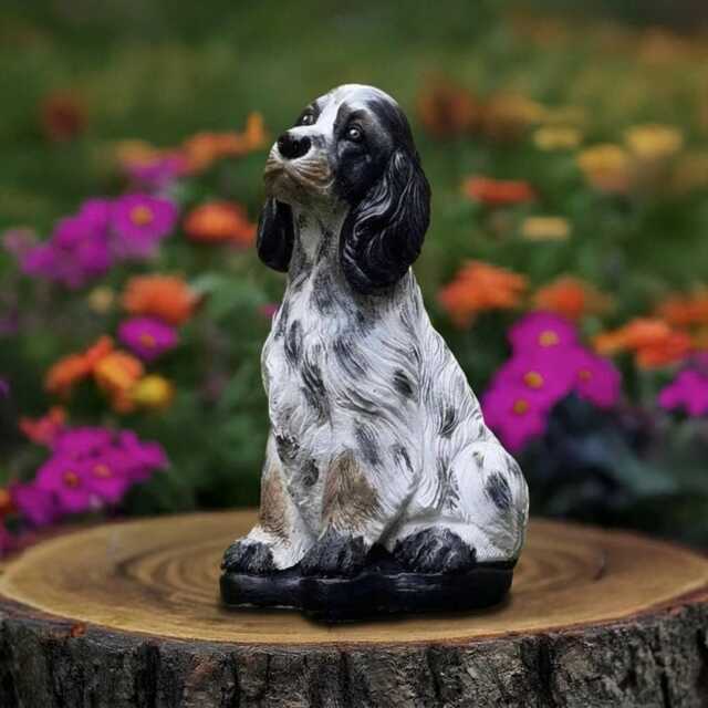 Fantasy Cocker Spaniel Statue Concrete Figurine Outdoor Dog Sculpture Cement Animal Decor Spaniel Lover Gift Handmade - image 1