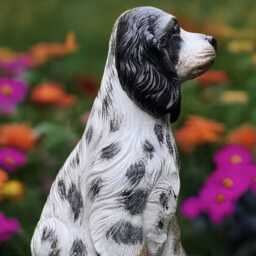 Fantasy Cocker Spaniel Statue Concrete Figurine Outdoor Dog Sculpture Cement Animal Decor Spaniel Lover Gift Handmade - thumbnail 4