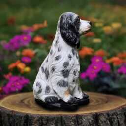 Fantasy Cocker Spaniel Statue Concrete Figurine Outdoor Dog Sculpture Cement Animal Decor Spaniel Lover Gift Handmade - thumbnail 3