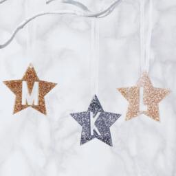 Metallic Initial Star Personalised Christmas Decoration - thumbnail 2