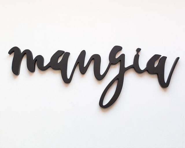 Mangia Wooden Sign Italian Kitchen Wall Decor - image 1