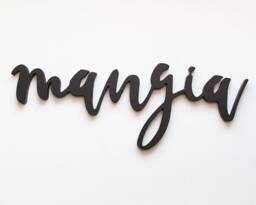Mangia Wooden Sign Italian Kitchen Wall Decor - thumbnail 1