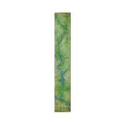 st. Croix River Map Sign - Wall Art Print On Real Wood - thumbnail 1