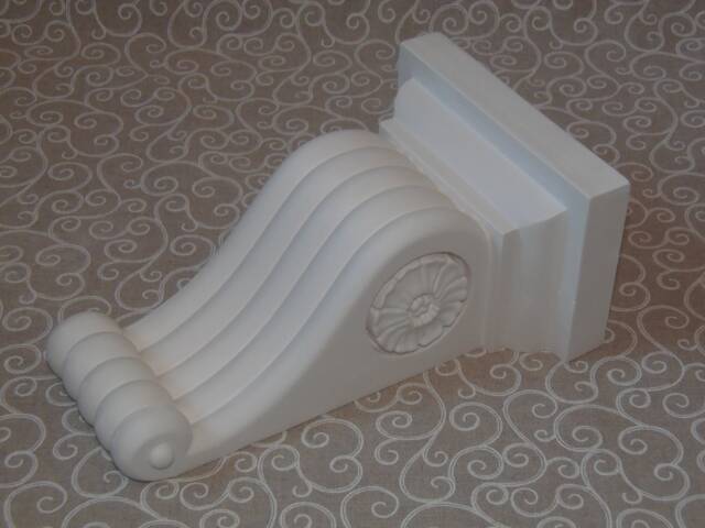 A Pair Of Large Traditional Georgian Style Design Plaster Corbels , 26 1/2cm High 16 Wide 10 Deep - image 1