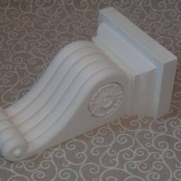 A Pair Of Large Traditional Georgian Style Design Plaster Corbels , 26 1/2cm High 16 Wide 10 Deep - thumbnail 2