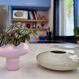 Mini Ceramic Planter, Pink & Green Plant Pot - thumbnail 3