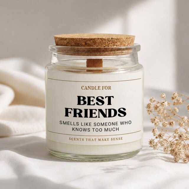 Funny Friendship Candle Friend Birthday Gifts, Scented Candle Soy Wax - image 1