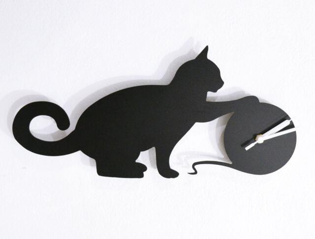 Cat Playing With Yarn Ball - Wall Clock - image 1