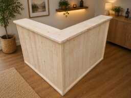 Home Interior Bar Man Cave Wooden Pub Counter Reception Desk L Shaped 1450mmx1450mm