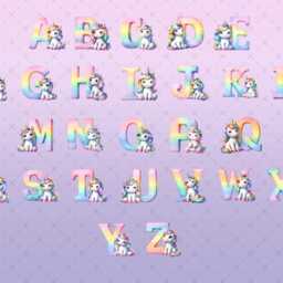 Rainbow Unicorn Initial Baby's First Christmas Ornament Personalized Newborn Gift - thumbnail 2
