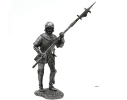 Tin 54mm English Infantryman 15Th Century Metal Figurine 132 Scale - thumbnail 1