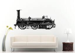Express Classic Vintage Locomotive Train Rail Road Wall Decal Vinyl Sticker Mural Room Decor L712 - thumbnail 1