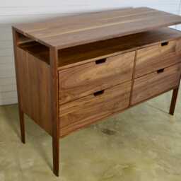 Chest Of Drawers, Solid Walnut/Oak Wood, Mid Century Credenza, Media Cabinet, Sandinavian Design - thumbnail 4