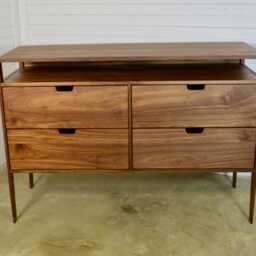 Chest Of Drawers, Solid Walnut/Oak Wood, Mid Century Credenza, Media Cabinet, Sandinavian Design - thumbnail 3