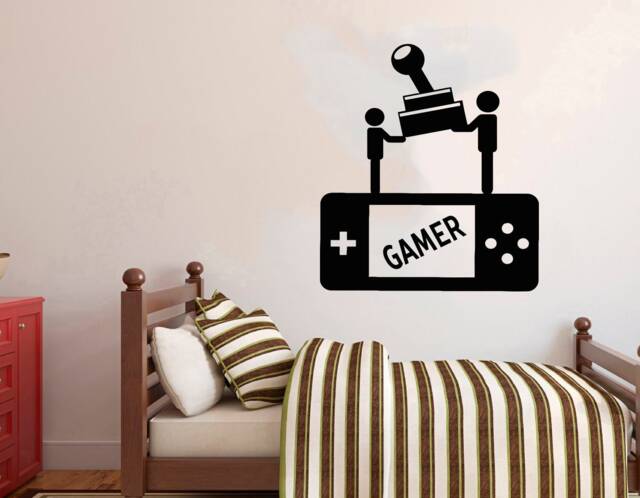 Gamer Wall Decal Video Game Controller, Removable Art 2924 - image 1