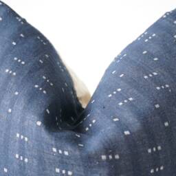 White Indigo Striped Pillow Cover - thumbnail 2