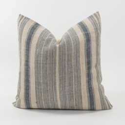Vintage Hill Tribe Hemp Pillow Cover, Woven Striped Hmong Cushion