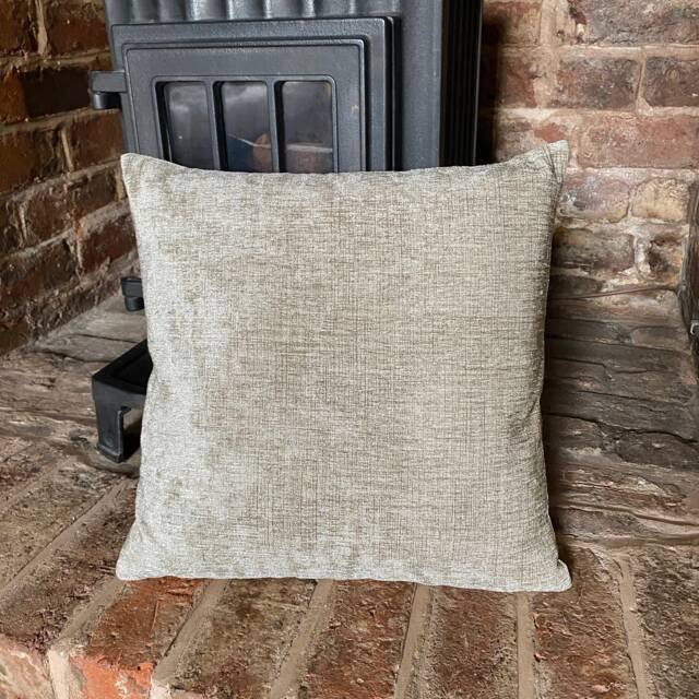 1088. Handmade Plain Brown Marble Chenille Cushion Cover. Various Sizes - image 1