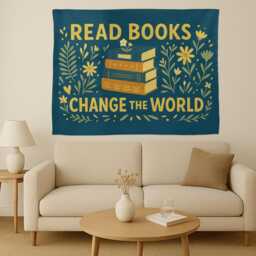 Book Lover Tapestry Inspirational Library Wall Hanging - thumbnail 2