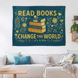 Book Lover Tapestry Inspirational Library Wall Hanging - thumbnail 4