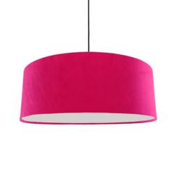 Extra Large Cerise Pink Velvet Lampshade With Diffuser - thumbnail 1