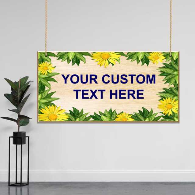 Personalised Hanging Garden Sign, Wooden Outdoor Plaque, Farmhouse Welcome Door Or Fence Decor, Wall Sign Yard Signs - image 1