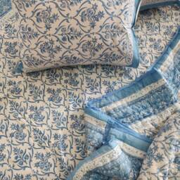 Indian Jaipuri Block Print Quilt Printed Reversible Razai Cotton Handmade Floral Quilt, Razai , Bedspread Comforter 100% - thumbnail 4