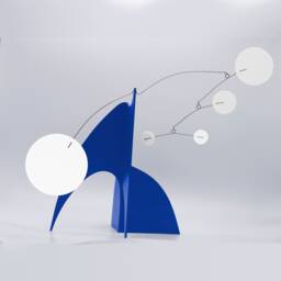 Gorgeous Blue White Stabile - Coffee Table Art Home Decor Midcentury Modern Retro Style Mobiles Stabiles Atomic Era Gift Ideas