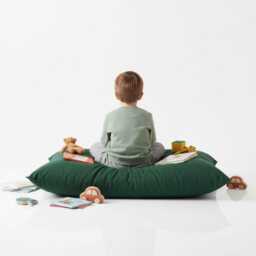 Bean Bag Green Floor Cushion Large Polyester Pillow