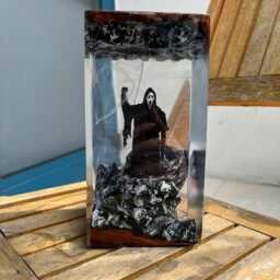 New Pyramid Horror Resin Lamp - Led Nightmare Figure Creepy Decor Handmade Art Gift For Fans - thumbnail 4