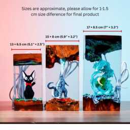 New Pyramid Horror Resin Lamp - Led Nightmare Figure Creepy Decor Handmade Art Gift For Fans - thumbnail 3