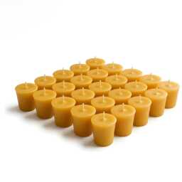 Beeswax Votive Candles Bulk Set Of 25/100% Natural Handcrafted in The Usa Full 2 Oz Wax Votives Wedding Event Party Candle - thumbnail 4
