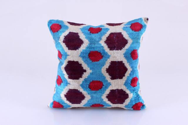 ??kat Velvet Pillow, Bohemian Pillow, Lumbar Pillow, Designed Cushions, Couch Cushions, Gift Her, Decorative Pillow16, Etsy Online Gift, Blue Pillow - image 1