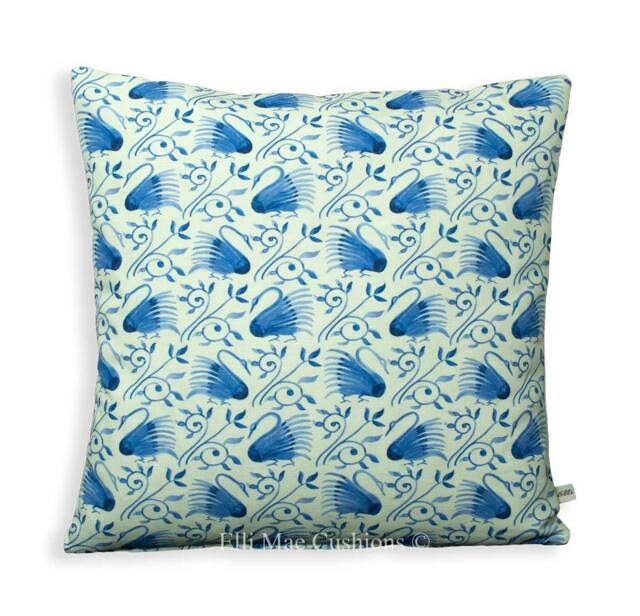 William Morris Swans Luxury Designer Blue White Cushion Pillow Sofa Throw Cover - image 1