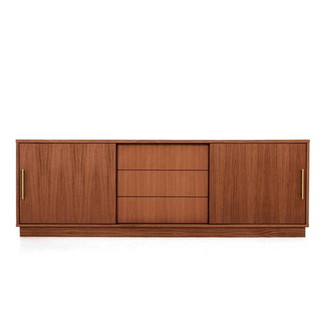 Mid-Century Sideboard, Dresser, Commode, Credenza Made Of Oak Vaneer - Teak Colour Livlo T-S05 - image 1
