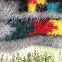 Handwoven Wool Blanket Ukrainian Hutsul Kilim Rug, Floral Design - 150x200cm - thumbnail 2