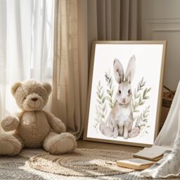 Woodland Nursery Prints, Set Of 3 Prints, Neutral Wall Art, Decor, Nursery Art Cute Animal Prints - thumbnail 2
