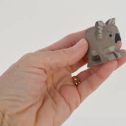 Hand Carved Wooden Bear Figurines, Koala, Polar, Panda, Black Bears - thumbnail 3