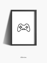 Gaming Controller Print - Gamer Gifts Art Boys Bedroom Decor Game Gift Poster Room - thumbnail 1